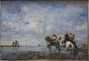 Eugene Fromentin Hunting heron, Algeria oil painting reproduction